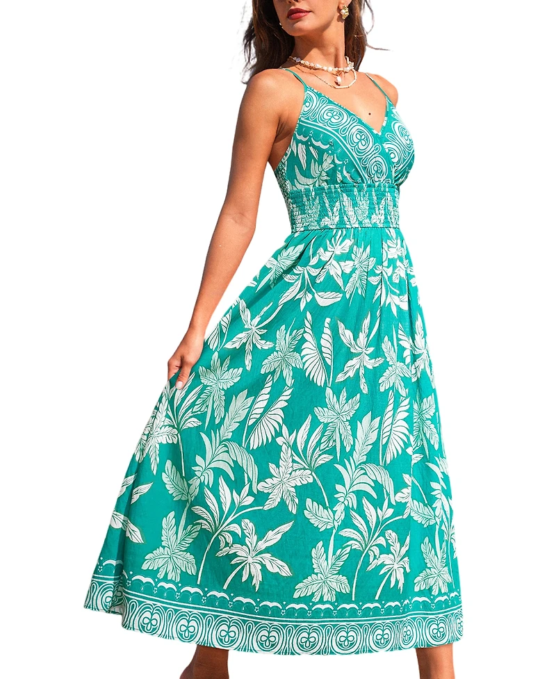 Cupshe Women's What a Vibe Tropical Maxi Beach Dress