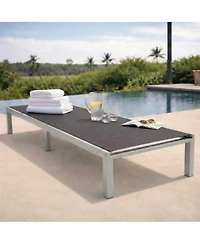 Leisuremod Marlin Patio Chaise Lounge Chair With Aluminum Frame