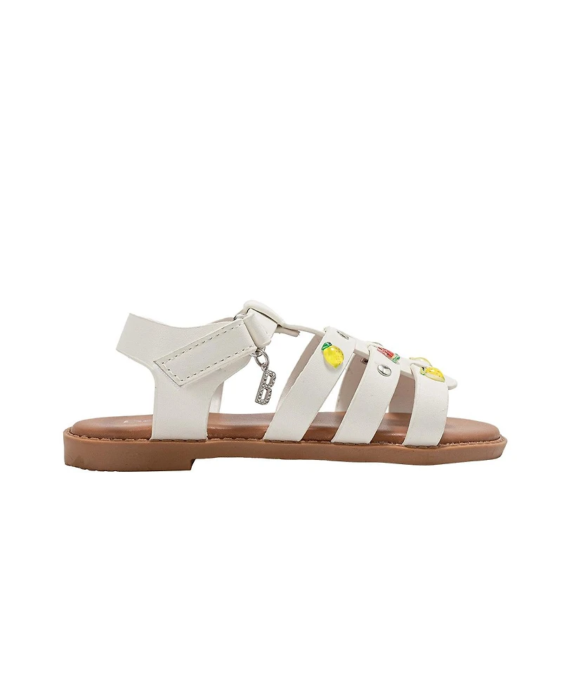 Bebe Girls Girl's Fashion Sandals – Comfy Dressy Shoes with Fruit Accents, Studs