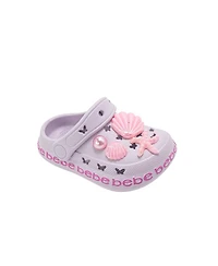 Bebe Little Girls Lightweight Eva Clogs - Slip On Comfy Shoes with Sea Life Charms