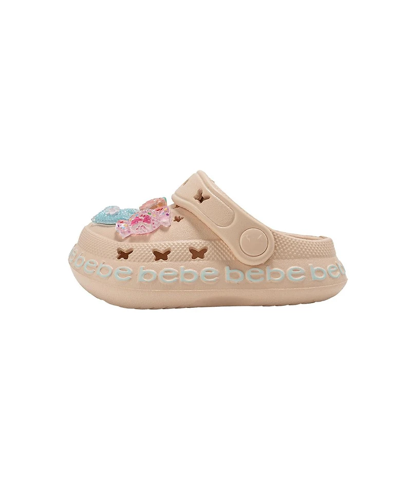 Bebe Big Girls Lighweight Eva Clogs - Slip On Comfy Shoes with Charms