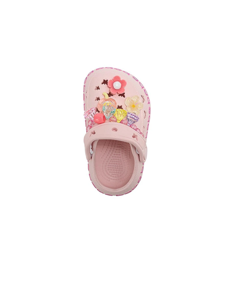 Bebe Toddler Eva Clogs - Lightweight and Comfortable, featuring Sparkling Gems Charms