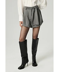 Nocturne Women's Belted High-Waist Mini Shorts