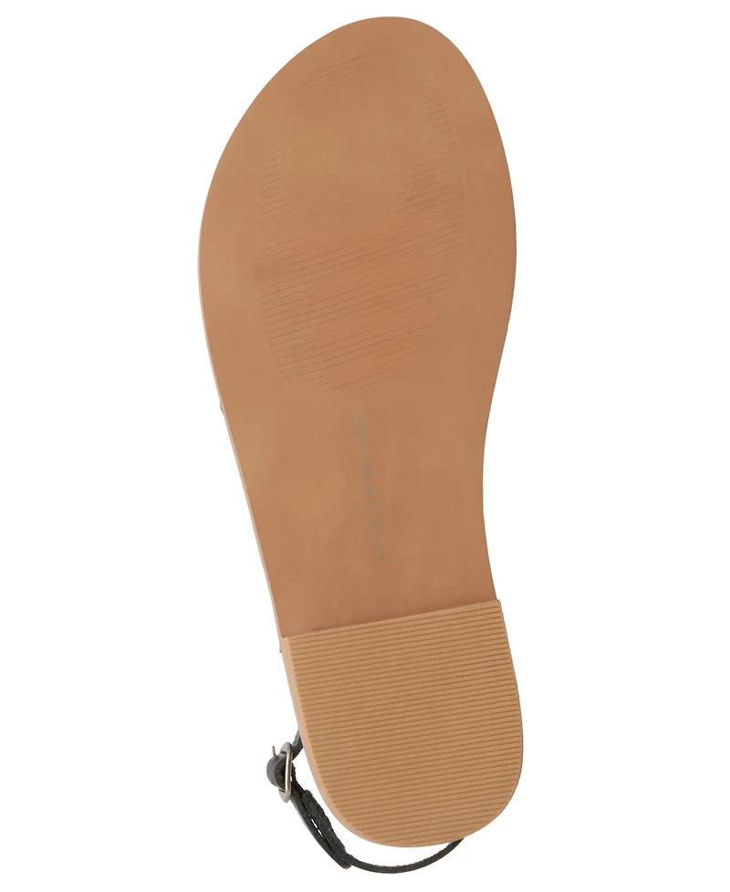 Lucky Brand Women's Sanessa Strappy Gladiator Flat Sandals