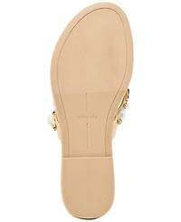 Dolce Vita Women's Kysha Embellished Shell Thong Slip-On Flip Flop Sandals