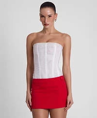 Leau Women's Classic Column Micro Mini Skirt