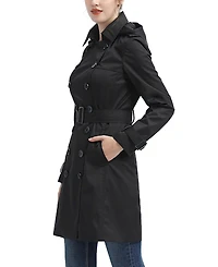 kimi + kai Women's Classic Hooded Trench Coat