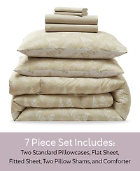 Nestl Luxury Soft Botanical Design 7-Pc. Comforter Set