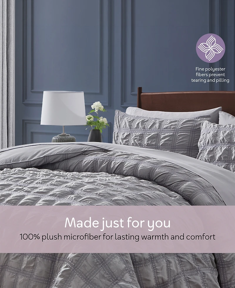 Nestl Luxury Soft Seersucker Design 7-Pc. Comforter Set