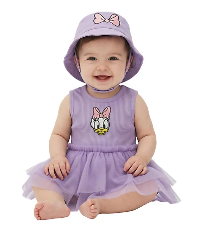 Disney Baby Girls' Daisy Duck Tank Tutu Dress with Hat