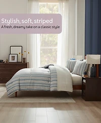Nestl Luxury Soft Modern Striped Design 7-Pc. Comforter Set, Full
