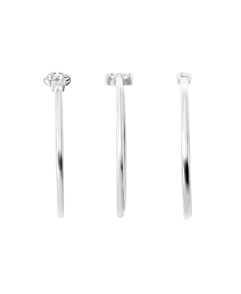 Macy's 3-Pc. Cubic Zirconia Moon and Stars Ring Set