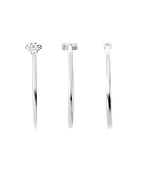 Macy's 3-Pc. Cubic Zirconia Moon and Stars Ring Set