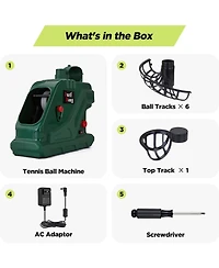Furlihong Portable Tennis Ball Machine with 5 Adjustable Angles and 4 Serve Intervals Delivering Up to 30 Mph for All Skill Levels