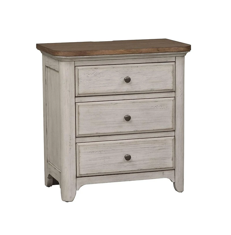 Liberty Furniture Industries, Inc 3 Drawer Night Stand w/ Charging Station