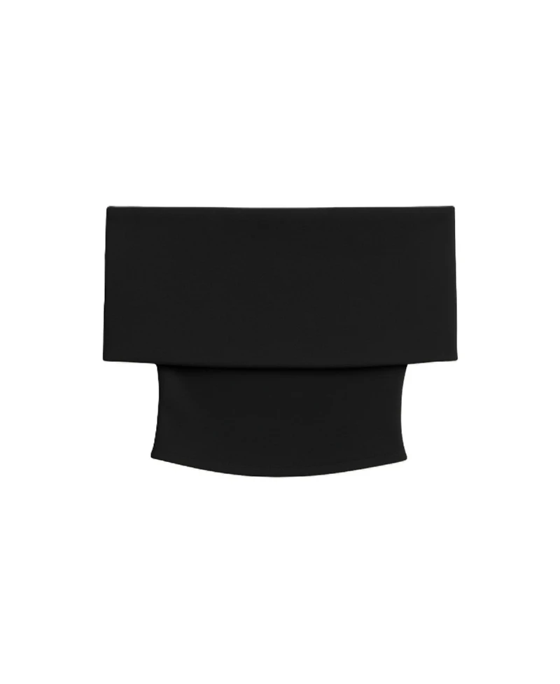 Nocturne Women's Foldover Zip-Front Bandeau Top