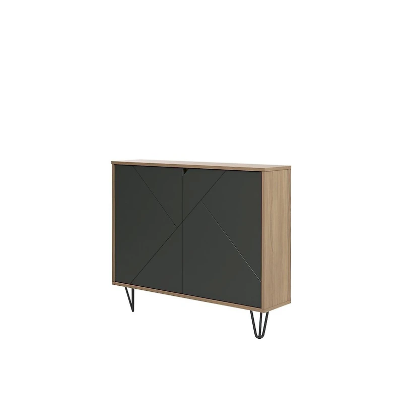 Nexera Slim 2-Door Storage Accent Cabinet