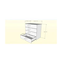 Nexera 4-Drawer Dresser Chest.