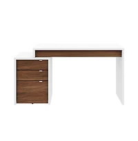 Nexera Desk and 3-Drawer Filling Cabinet.