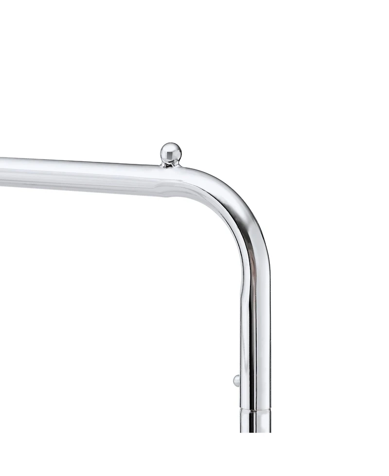 Rainsken Heavy Duty Garment Rack, Portable Closet Wardrobe Rack, Rolling Clothing Rack with Wheels and Storage Basket for Hanging Clothes