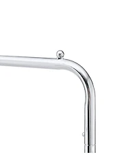 Rainsken Heavy Duty Garment Rack, Portable Closet Wardrobe Rack, Rolling Clothing Rack with Wheels and Storage Basket for Hanging Clothes