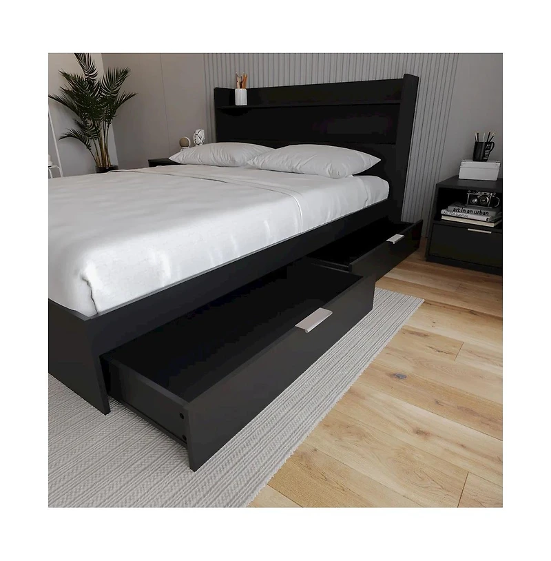 Nexera Hunter 2-Drawer Storage Bed
