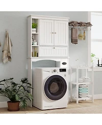 Over the Toilet Storage Cabinet Bathroom Storage Organizer with Toilet Paper Holder