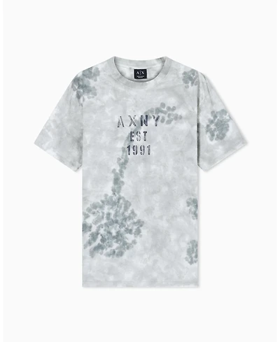 A|X Armani Exchange Men's Short Sleeve Tie Dye Logo T-Shirt