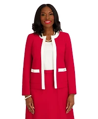 Kasper Women's Framed Open Front Jacket