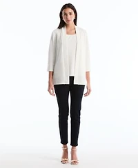 Rafaella Petite Ottoman Knit Cardigan Sweater Sleeveless Top