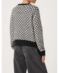 Hush Women's Jacquard Wool Edge To Cardigan