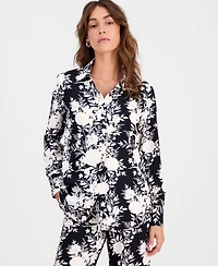 Bar Iii Women's Floral-Print Button-Front Shirt, Macy's Exclusive