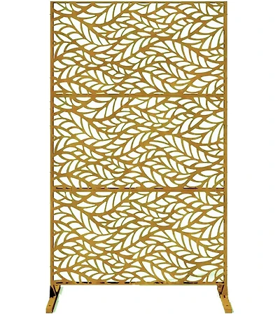 gaomon Outdoor Privacy Screen, 72"x47", Metal Freestanding Patio Divider for Garden, Deck & Balcony