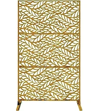 gaomon Outdoor Privacy Screen, 72"x47", Metal Freestanding Patio Divider for Garden, Deck & Balcony