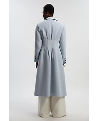 Karen Millen Women's Corset Detail Full Skirted Maxi Coat