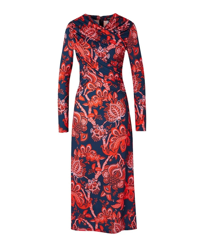 Karen Millen Women's Paisley Jersey Crepe Twist Maxi Dress