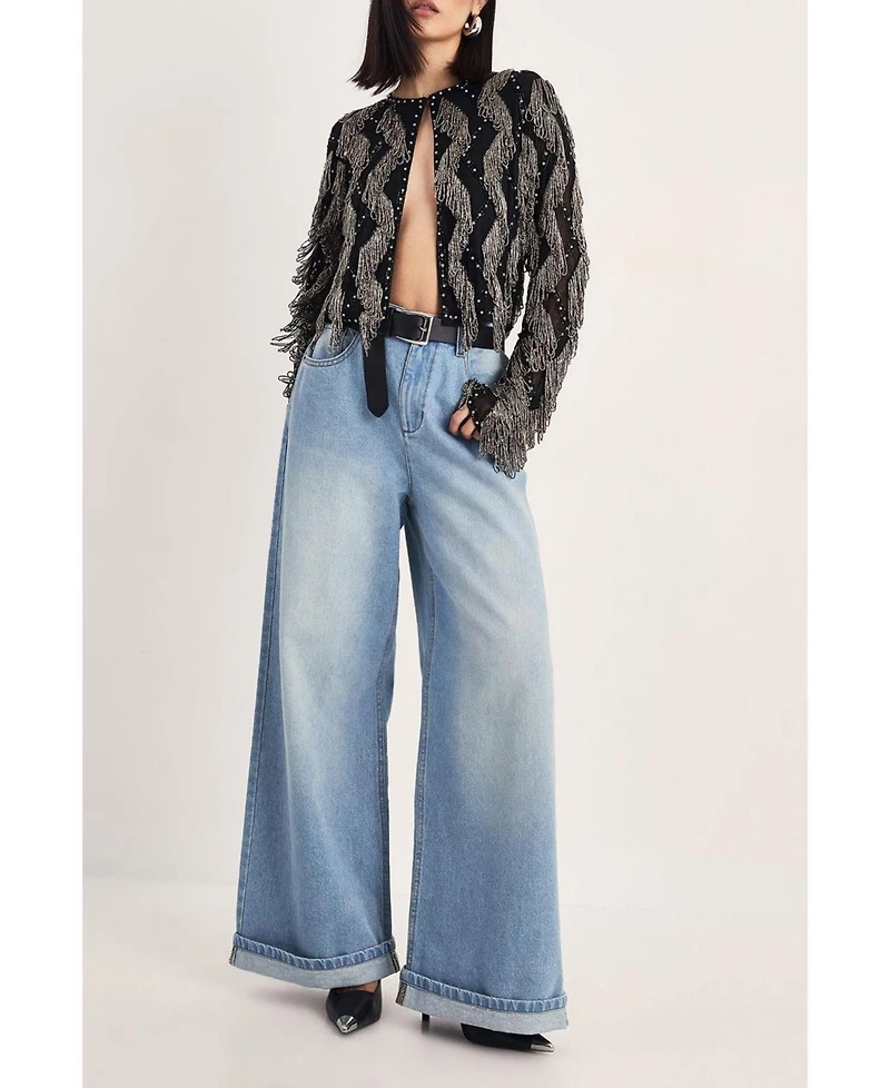 Nasty Gal Women's Loop Tassel Embellished Jacket