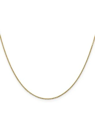 Curata Jewelry Solid 18k Yellow Gold Italian Polished 0.9mm Cable Chain Necklace 16 20 Inches