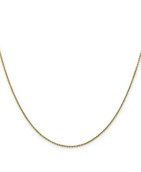 Curata Jewelry Solid 18k Yellow Gold Italian Polished 0.9mm Cable Chain Necklace 16 20 Inches
