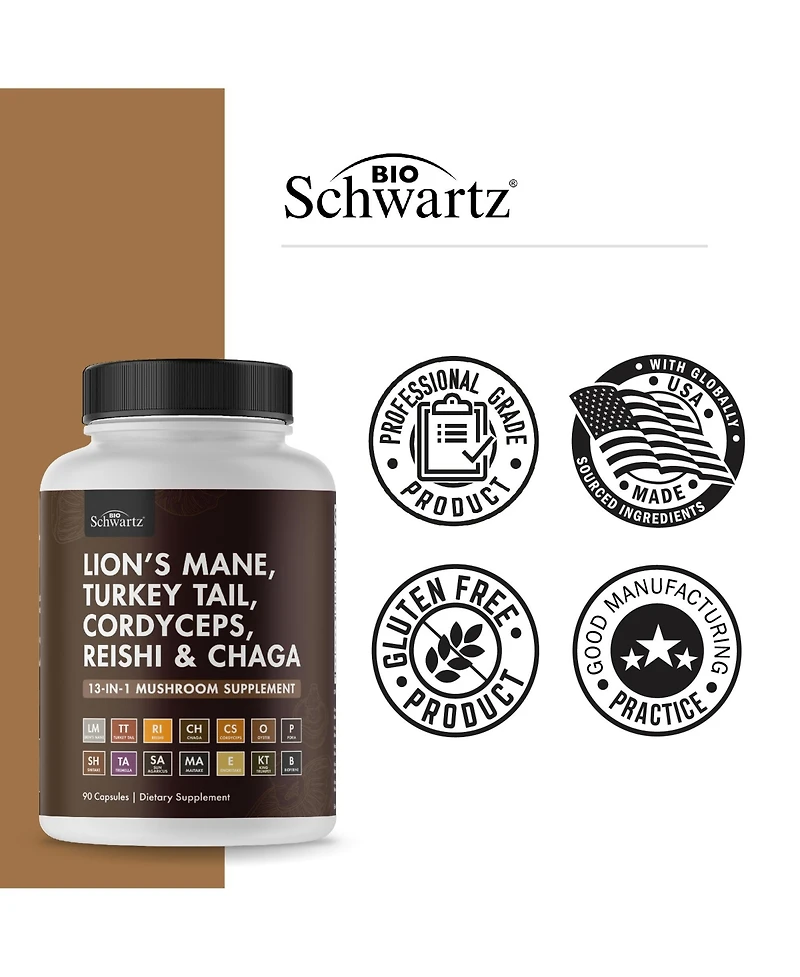 Bioschwartz Mushroom Complex Capsules, 90ct