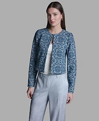 Bcbg Women's Boxy Square Print Jacket
