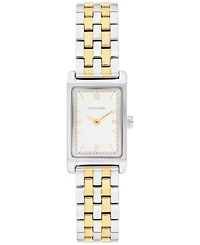 Calvin Klein Women's Ck Light Two Tone Stainless Steel Bracelet Watch, 16mm