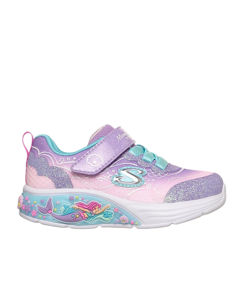 Skechers Toddler Girls' My Dreamers - Lil Mermaid Light-Up Fastening Strap Casual Sneakers from Finish Line