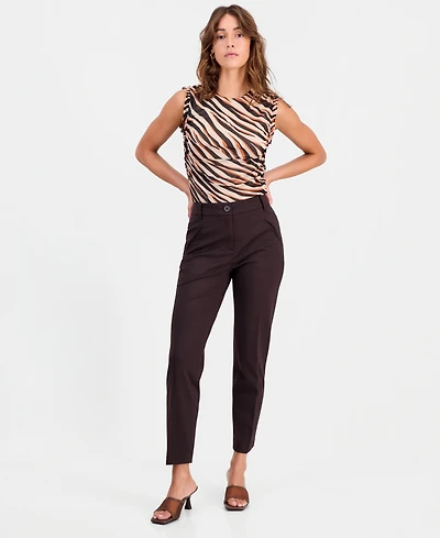 Bar Iii Women's Compression High-Rise Straight-Leg Pants