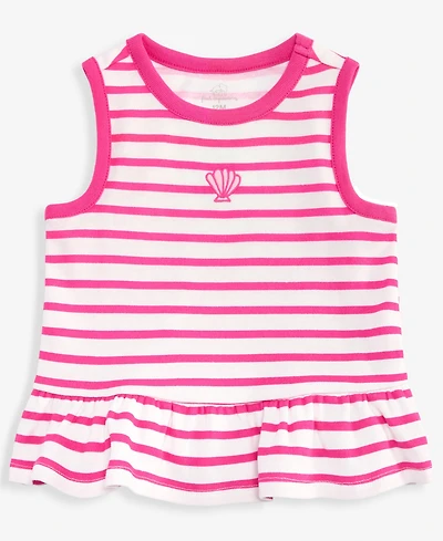 First Impressions Baby Girls' 3M-24M Mix & Match Seashell Striped Peplum Top, Macy's Exclusive