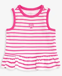 First Impressions Baby Girls' 3M-24M Mix & Match Seashell Striped Peplum Top, Macy's Exclusive