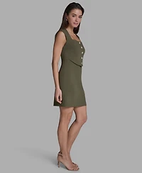 Bcbg Women's Crepe Square Neck Two-Piece Dress