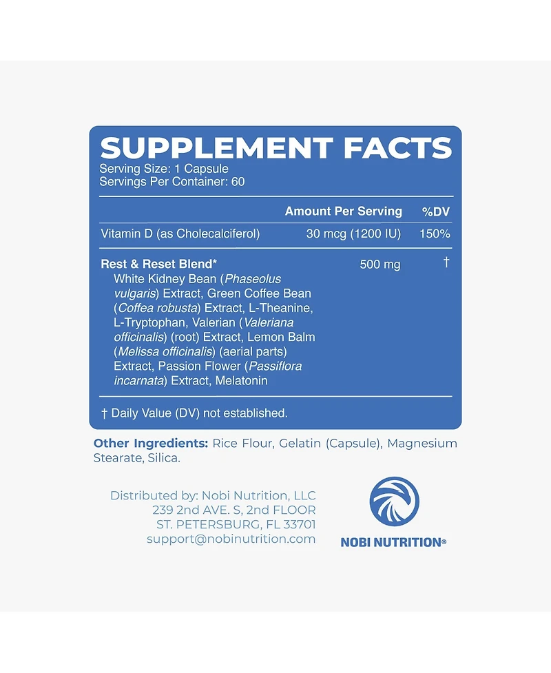 Nobi Nutrition Night Time Fat Burner to Shred While You Sleep | Belly Fat Burner, Carb Blocker & Weight Loss Support Supplements | 2 Pack