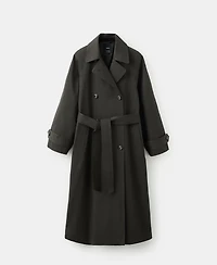 Mango Women's Long Double-Breasted Trench Coat