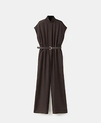 Mango Women's Lyocell Belt Jumpsuit